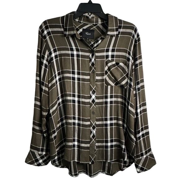 RAILS NWT Hunter Plaid Button Down in Kalamata Black Size XS - Picture 5 of 10